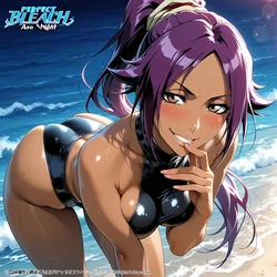(Patreon - WaifuRain) Yoruichi Shihouin From Bleach - Tentacles Opening [AI Generated]