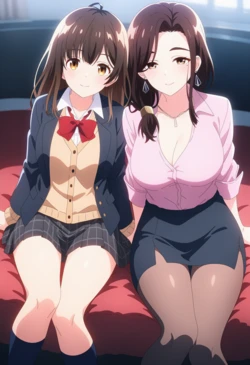 [Corudozera] 115pics (TIER S) Sayu Ogiwara x Airi Gotou 3P FFM (荻原沙優x後藤愛依梨) / Higehiro: After Being Rejected, I Shaved and Took in a High School Runaway (ひげを剃る。そして女子高生を拾う。) [AI Generated]