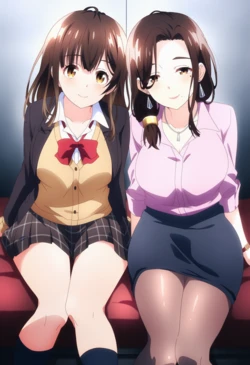 [Corudozera] [200pics] Sayu Ogiwara x Airi Gotou (荻原沙優x後藤愛依梨) / Higehiro: After Being Rejected, I Shaved and Took in a High School Runaway (ひげを剃る。そして女子高生を拾う) [AI Generated]