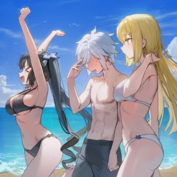 [Haruto] Hestia, Aiz Wallenstein [50 Sheet] (Patreon) [AI Generated]