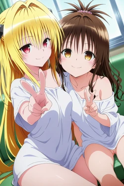 (Thebardspirit) Konjiki no Yami and Yuuki Mikan [AI Generated]