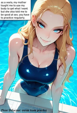 Fleur delacour : swim team practice [AI Generated]