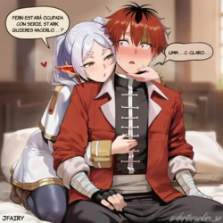 [DontePanlin] ¡Lo siento Fern! ¡Que te jodan perra tetona! (Sousou no Frieren) [Spanish] [JFairy Traslate] [AI Generated]