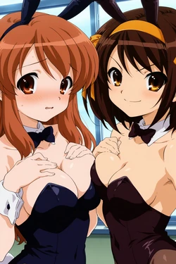(Thebardspirit) Haruhi and Asahina [AI Generated]