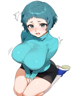 Lucyla803 Yamagishi fuuka {persona 3} x BBC [Request] [AI Generated]