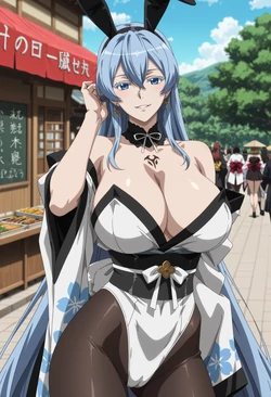 Meowu laha 💘 Esdeath | Kimono Bunny 🐰🩵 (Patreon) [AI Generated]