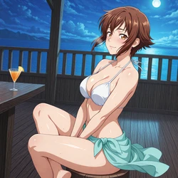 [NekoNest] Chisa Kotegawa | Beachside Bar (87 Images) [AI Generated]