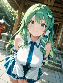 [Akira377] Kochiya Sanae 東風谷早苗 (animated) (Patreon) [AI Generated]