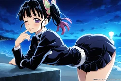 (Patreon - WaifuRain) Kanao Tsuyuri From Kimetsu No Yaiba - Tentacles Opening [AI Generated]
