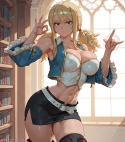 [Velurieve] Lucy Heartfilia - White Tube Top [AI Generated]