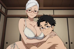 [BlackARTai] [13] Seiko Ayase x Okarun (Patreon) [AI Generated]
