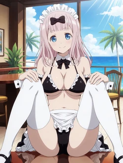 [Kurohime] 藤原千花（メイドビキニ）[AI Generated]