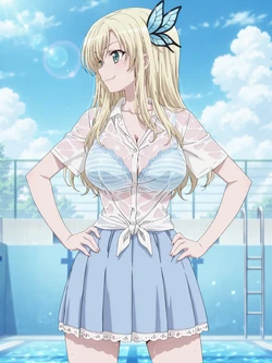 [Kurohime] 柏崎星奈（プール・白シャツ）[AI Generated]