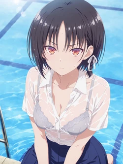 [Kurohime] 堀北鈴音（プール・白シャツ）[AI Generated]
