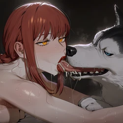 [Pixiv] Artlex (125743338) Makima x Dog [Ai Generated]