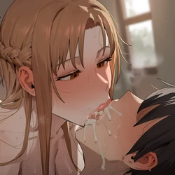[Pixiv] Artlex (125743338) Asuna x Wolf NTR [Ai Generated]