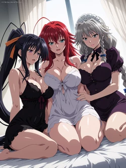 [artkoikoi] Akeno Himejima, Grayfia Lucifuge and Rias Gremory | DxD [AI Generated]