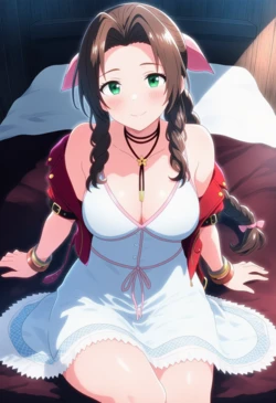 [Corudozera] [100pics] Aerith Gainsborough - 3P MMF (エアリス・ゲインズブール) / Final Fantasy VII (ファイナルファンタジーVII) [AI Generated]