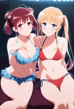[Corudozera] [110pics] Izumi Hashima x Eriri Spencer Sawamura - 3P FFM (二藤泉x澤村・スペンサー・英梨々) / Saekano: How to Raise a Boring Girlfriend (冴えない彼女の育てかた) [AI Generated]