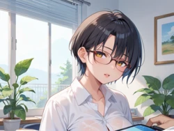 ムッツリスケベの爆乳委員長[AI Generated]