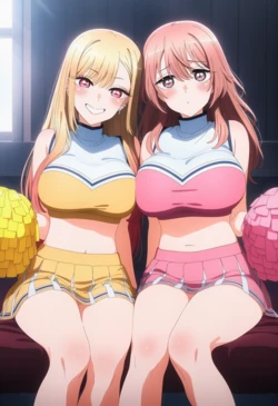[Corudozera] [110pics] #4 Marin Kitagawa x Shinju Inui 3P FFM (喜多川海夢x乾心寿) / My Dress-Up Darling (その着せ替え人形は恋をする) [AI Generated]