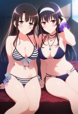 [Corudozera] [110pics] Megumi Katou x Utaha Kasumigaoka - 3P FFM (加藤恵x霞ヶ丘詩羽) / Saekano: How to Raise a Boring Girlfriend (冴えない彼女の育てかた) [AI Generated]