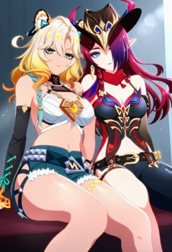 [Corudozera] [110pics] Xilonen x Chasca (シロネンxチャスカ) / Genshin Impact (原神) [AI Generated]