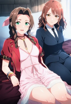 [Corudozera] [110pics] Aerith Gainsborough x Cissnei (エアリス・ゲインズブールxシスネ) / Final Fantasy VII (ファイナルファンタジーVII) [AI Generated]