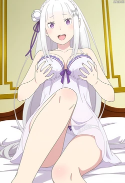 [AyaEcchi] Re Zero - Emilia - Bedroom + EXTRAS (Patreon) [Ai Generated]