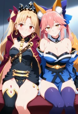 [Corudozera] [110pics] Ereshkigal x Tamamo no Mae (エレシュキガルx玉藻の前) / Fate/Grand Order (Fate/Grand Order) [AI Generated]