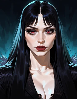 [Mnemosynekoto] Morticia Addams {Addams Family} (2026-07-12) [AI Generated]