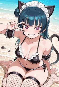 [Nankoai] Yoshiko Tsushima- 津島善子 -req-cat.maid.bikini-beach-recording-BBC-NTR- (Patreon) [AI Generated]