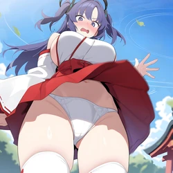 (Bluebird) Yuuka Hayase miko [AI Generated]