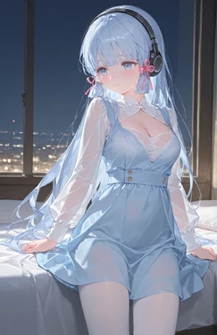 [NCDX]神里绫华，蓝色连衣裙，群U赞助！ [AI Generated]