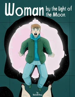 Woman by the of the moon