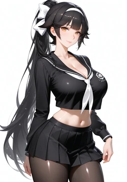 [ReverendGreatLove] Takao (Azur Lane) / School uniform | 131 Pics (Patreon) [AI Generated]