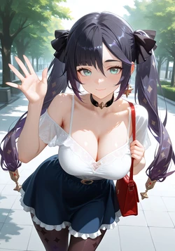 [ReverendGreatLove] Mona (Genshin Impact) / Casual wear | 124 Pics (Patreon) [AI Generated]