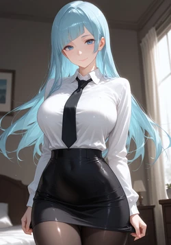[ReverendGreatLove] Miwa (Jujutsu Kaisen) / Office lady | 86 Pics (Patreon) [AI Generated]