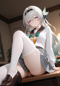 [ReverendGreatLove] Firefly (HSR) / School uniform | 82 Pics (Patreon) [AI Generated]