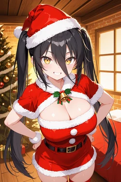 [Ankake Nameko] 黒ちゃん サンタ [AI Generated]