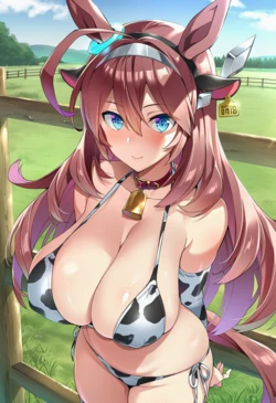 [コクオウ] ミホノブルボン 牧場で [AI Generated]