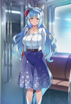 [コクオウ] 私服メジロアルダン 電車で [AI Generated]