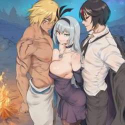 [Gudio-gudio] Level 3 Commission. Veldora x Luminous x Diablo. [AI Generated]