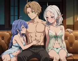 [Mackensky] Sylphiette x Roxy (Mushoku Tensei: Jobless Reincarnation) [AI Generated]