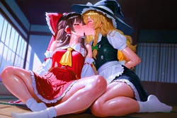 [Flowersbeautiful] 6b28.博麗霊夢&霧雨魔理沙 BBC TOUHOU【178p】[AI Generated]