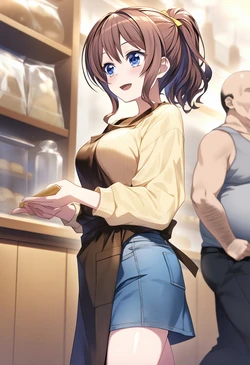 【クライド 】 山吹沙綾 店内痴漢→生中出し[AI Generated]