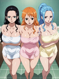 [artkoikoi] Nami, Nico Robin and Vivi | One Piece (FULL) (11 Animations) (Patreon) [AI Generated]