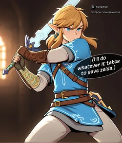 [Sbwaifus] Link Tries to Save Zelda... But He's Coming Up Short (Patreon) [AI Generated]