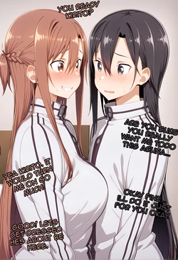 [Sbwaifus] Asuna feminizes her boyfriend. (Patreon) [AI Generated]