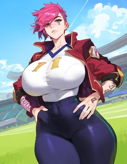 Lucyla803 Vi {league of legends} x BBC [Request] (100+ extra images) [AI Generated]